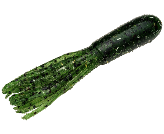 2.75" Coffee Fat Tube Softbait with coffee granules in green