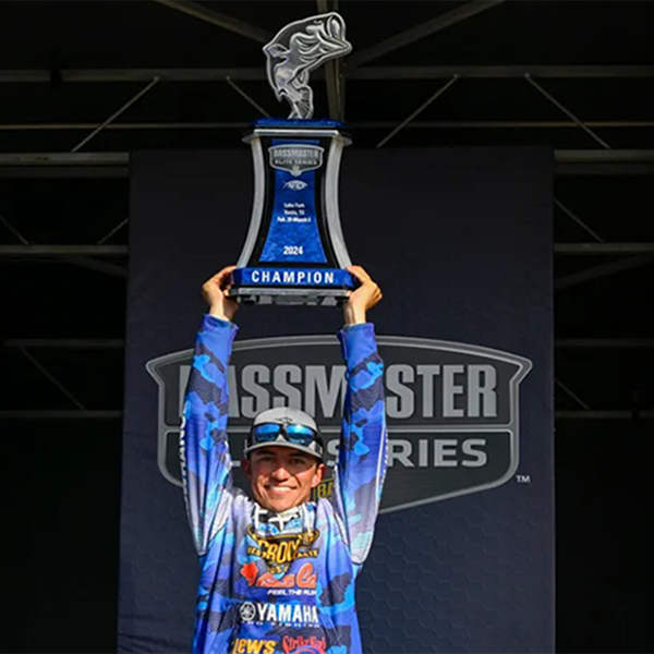 Trey McKinney with trophy